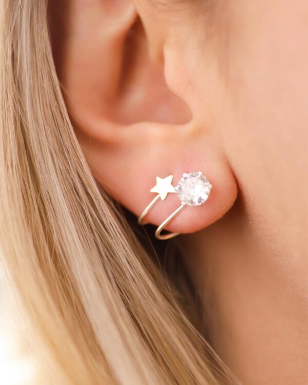 star ear climber 925 silver sterling