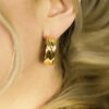 beautiful thick earrings gold
