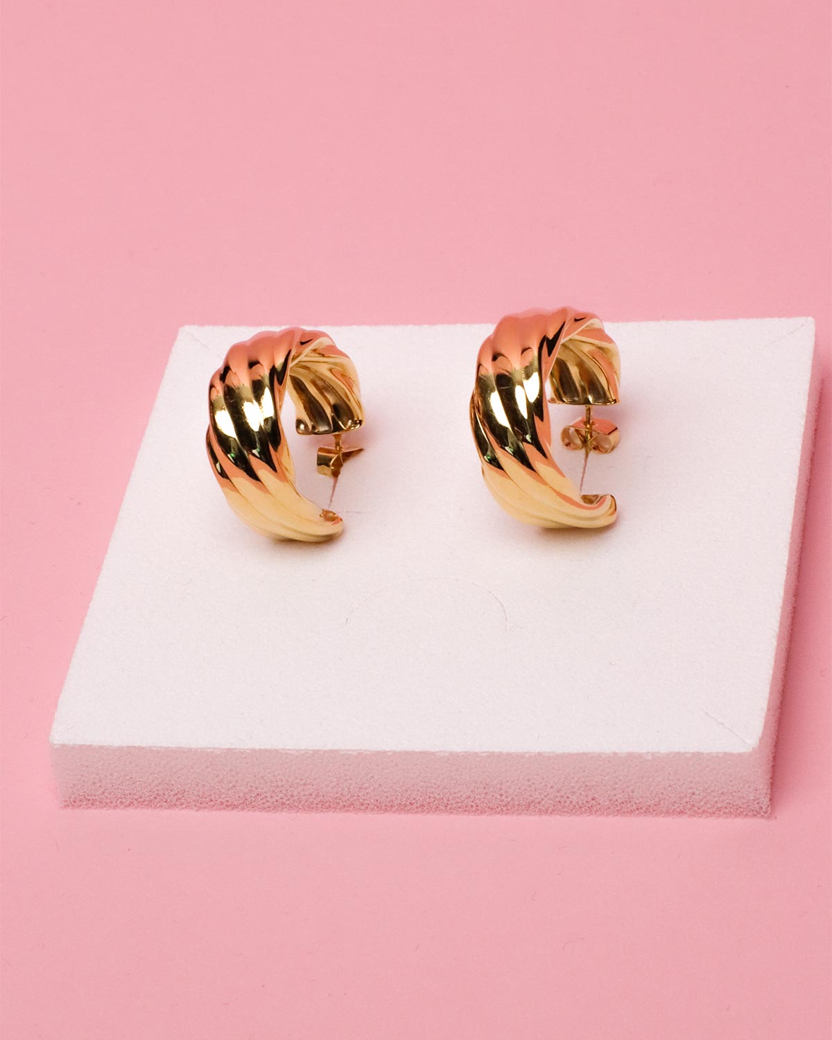 bold hoop earrings gold vermeil 24k 925 silver