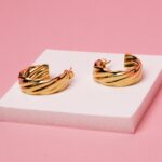 chunky hoop earrings gold