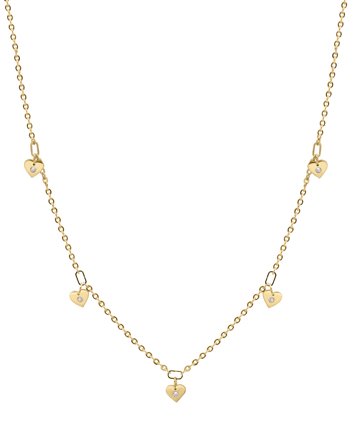 dainty hearts choker 925 sterling silver