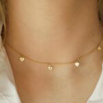 heart necklace gold vermeil