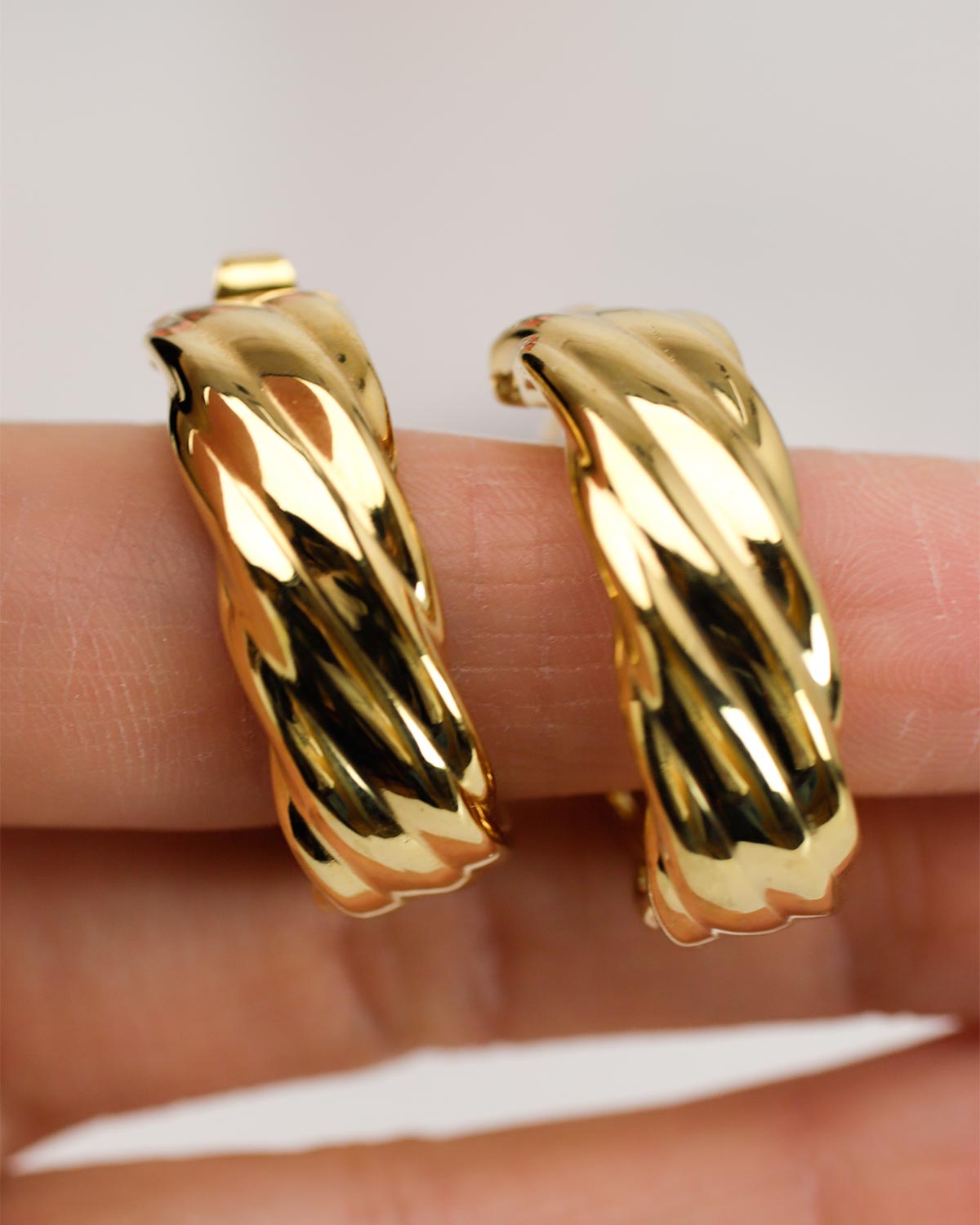 statement gold hoop earrings