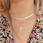 Jesus Fisch Anhänger Sterling Silber 925