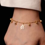 leaf bracelet gold vermeil 24k