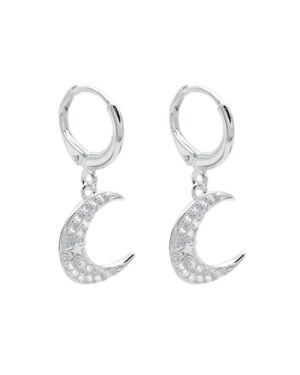 moon earrings 925 silver hypoallergenic