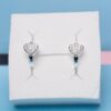 heart earrings 925 silver
