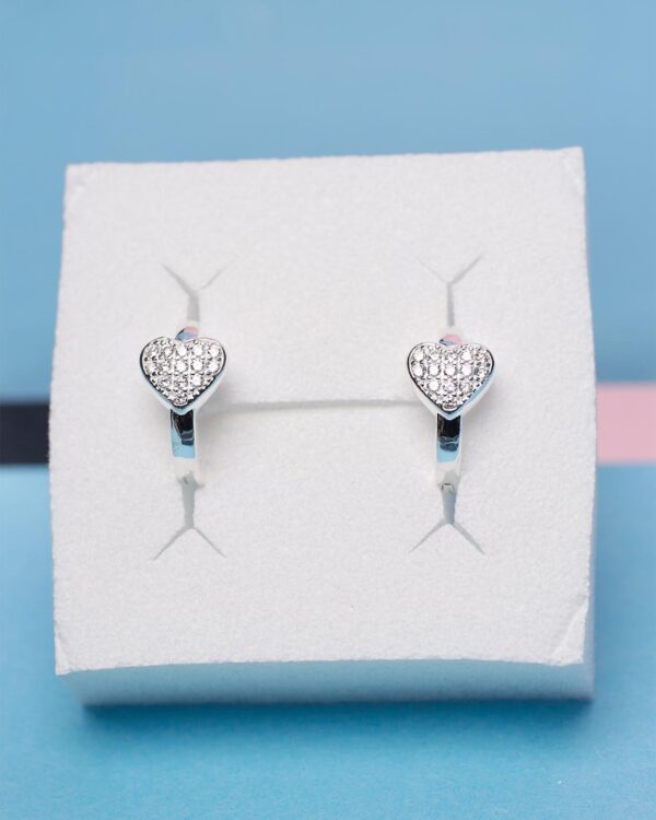 heart earrings 925 silver