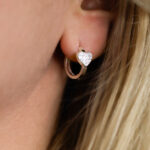 heart hoop earrings 925 silver