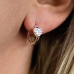 heart hoop earrings sterling silver 925