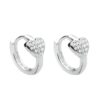 heart hoop earrings zirconia silver 925
