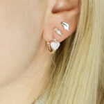 silver earrings stacking 925 sterling