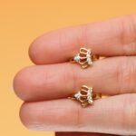 crown hoop earrings 925 sterling silver