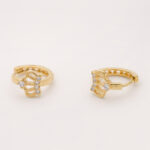 crown hoop earrings gold vermeil