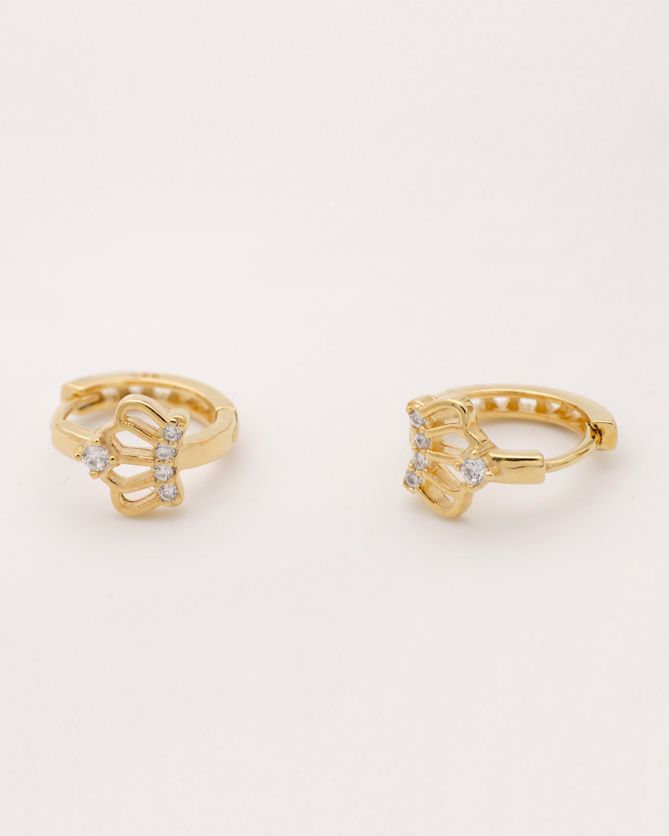 crown hoop earrings gold vermeil