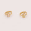 gold hoops earrings crown princess