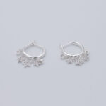 stars hoop earrings 925 sterling silver