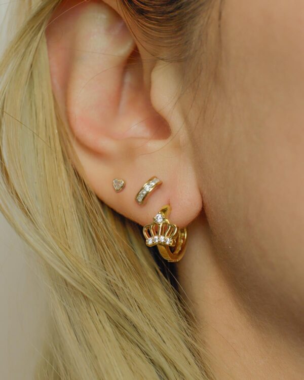 ear stacking gold earrings vermeil hypoallergenic