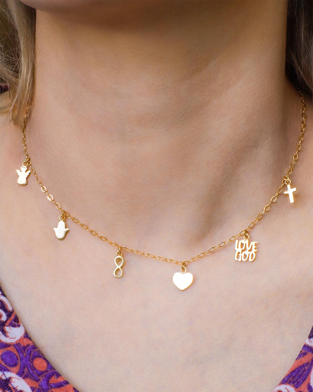 love God necklace gold vermeil