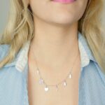 multiple charm necklace 925 sterlingsilver