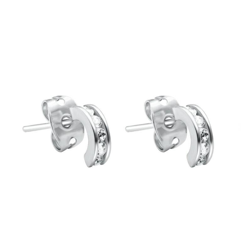 semicircle 925 real silver earrings stud earrings