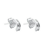 real silver earrings with zirconia