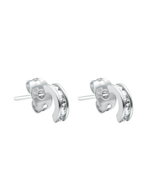real silver earrings with zirconia