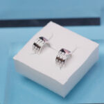 beautiful hoop earrings silver 925 wide