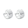wide hoop earrings with stones zirconia silver 925