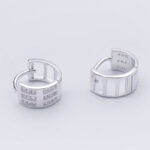 wide zirconia hoops silver 925
