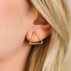 2023 earrings trends triangle gold vermeil