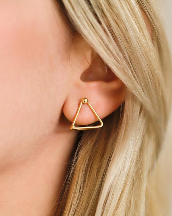 2023 earrings trends triangle gold vermeil
