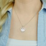 heart necklace love 925 sterling silver