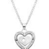heart necklace love 925 sterling silver