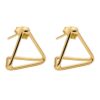 triangle earrings minimalist gold