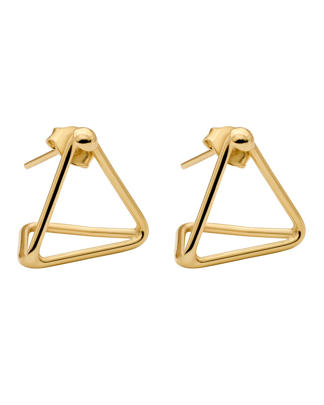 triangle earrings minimalist gold