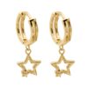 Shooting star earrings gold