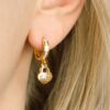 heart hoop earrings real gold