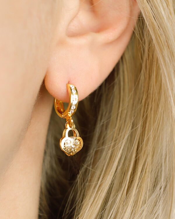 heart hoop earrings real gold