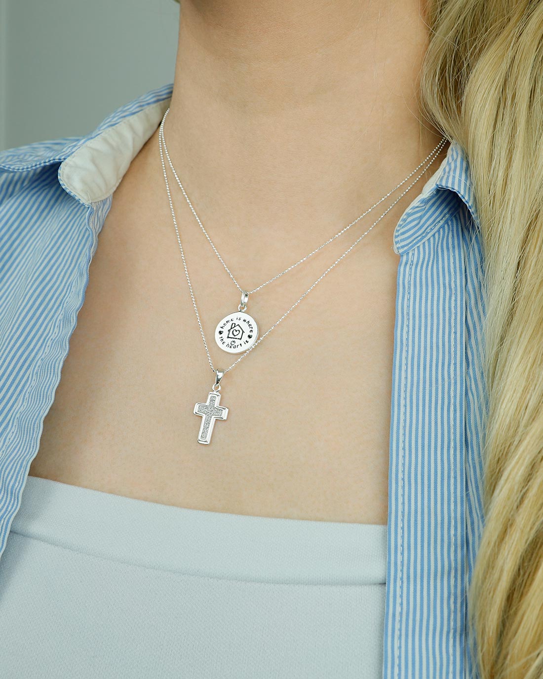 home is where the heart is necklace silver