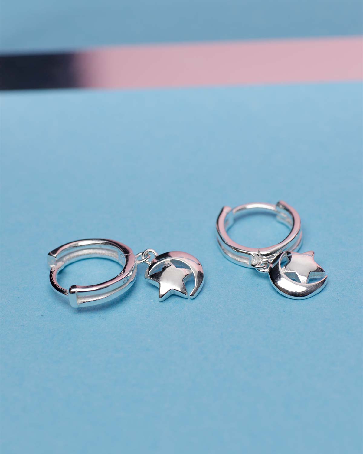 huggies moon star 925 sterling silver