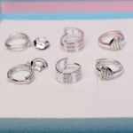 mehrere creolen mit anhängern 925 silber