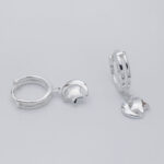 moon and star earrings silver 925