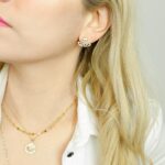 aztec earrings sombrero mexican 24k gold vermeil