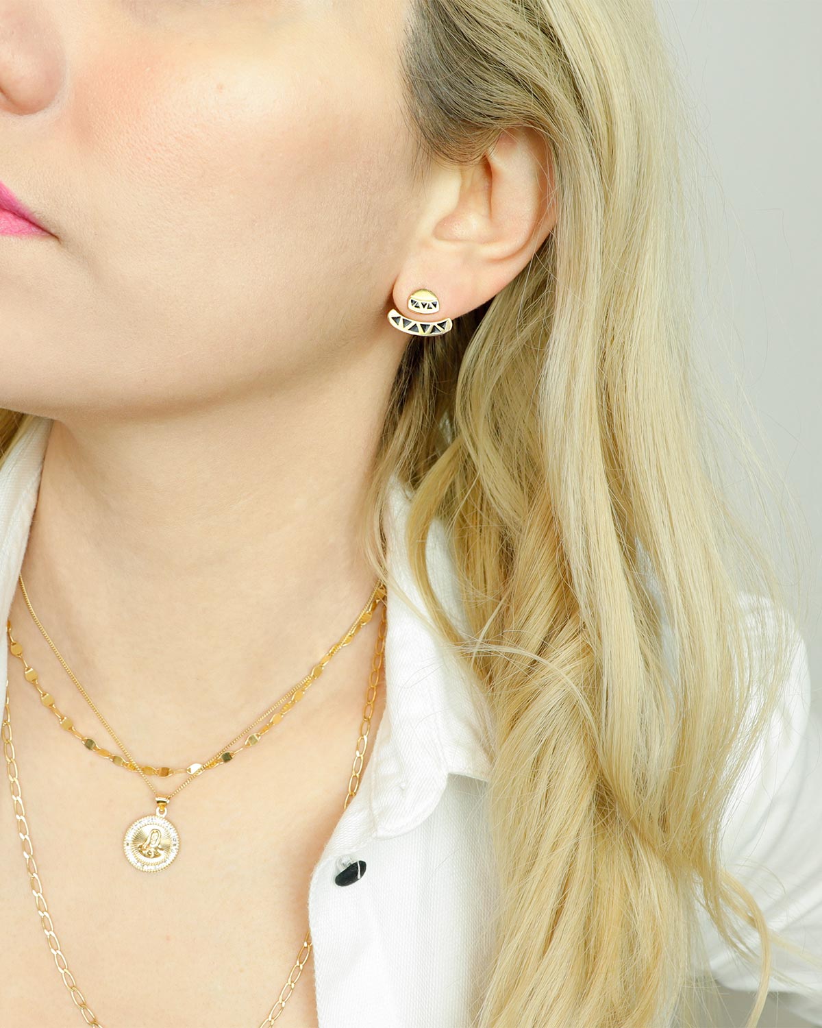 aztec earrings sombrero mexican 24k gold vermeil