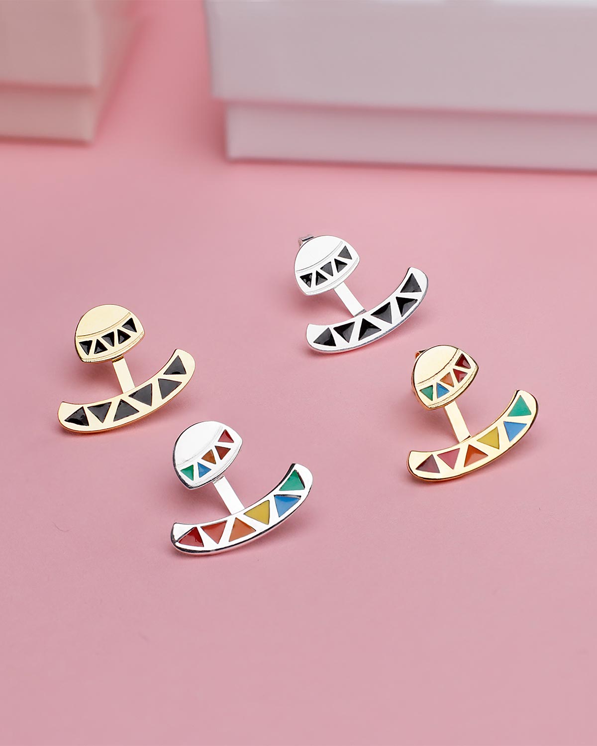 aztec jacket earrings sombrero mexican 24k gold vermeil