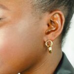 chunky thick gold earrings vermeil 24k