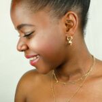 chunky wide thick round earrings gold