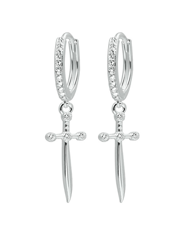 dagger earrings 925 sterling silver