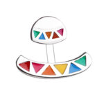 ear jacket earrings sombrero 925 silver